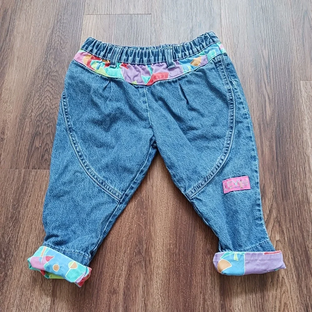Vintage Little Levis Jeans 18 months Denim Colorblock Denim Jeans 80s 90s